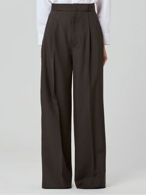SA SU PHI Black wool trousers